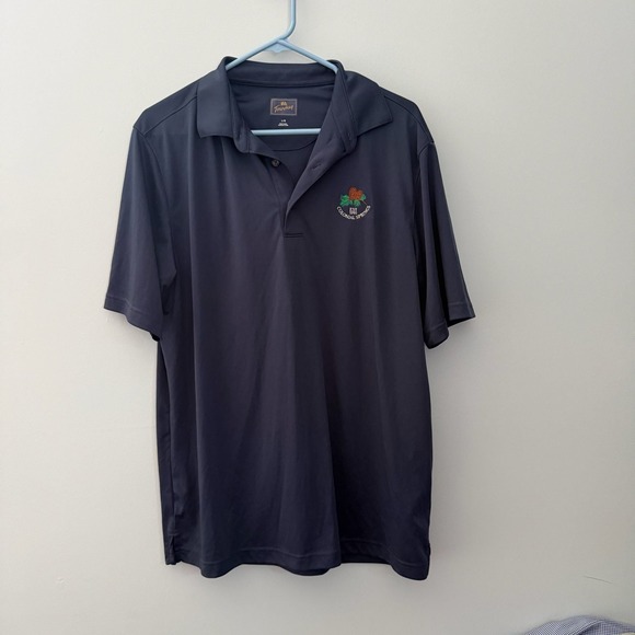 Tourney Other - Tourney Mens Golf Polo Navy Blue Colonial Springs Logo Large L Short Sleeve